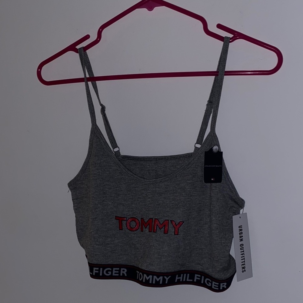 Tommy Hilfiger Gray Longline Scoop Bralette